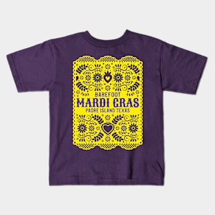 BAREFOOT MARDI GRAS T-SHIRT Kids T-Shirt